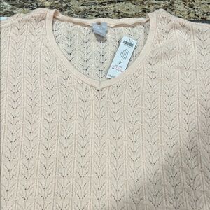 Chico's Light Tan V-Neck Sweater